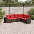 vidaXL ensemble de canapé de terrasse vidaXL noir et bleu