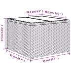 vidaXL Gartensofagarnitur, schwarz, aus PE-Rattan und pulverbeschichtetem Stahl, Standard