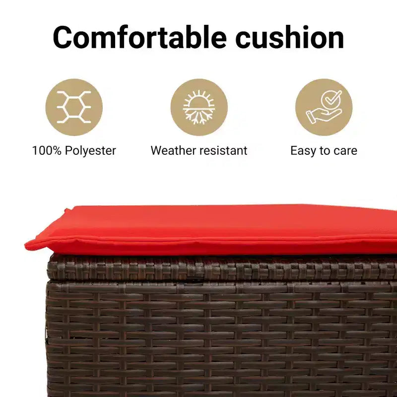 vidaXL Gartensofagarnitur, schwarz, aus PE-Rattan und pulverbeschichtetem Stahl, Standard