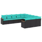 Set di divani da giardino vidaXL con cuscini, polirattan