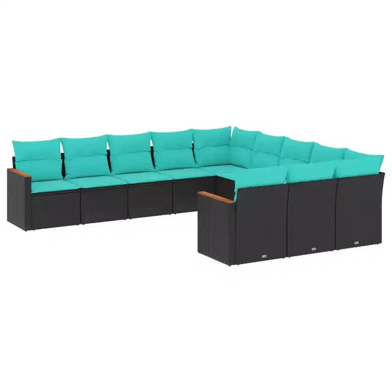 Set di divani da giardino vidaXL con cuscini, polirattan