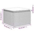 Set di divani da patio vidaXL nero e blu