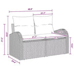 Set di divani da giardino vidaXL con cuscini, 5 pezzi, polirattan marrone