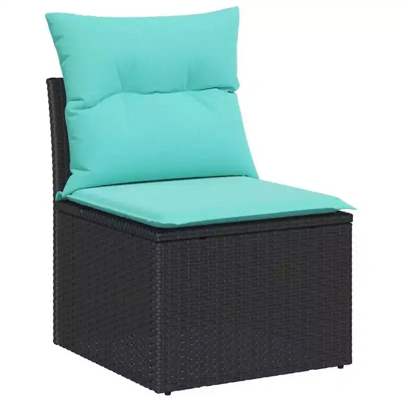 Set di divani da giardino vidaXL con cuscini, 5 pezzi, polirattan marrone