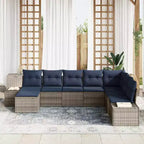 Set di divani da giardino vidaXL con cuscini, 8 pezzi, polirattan marrone