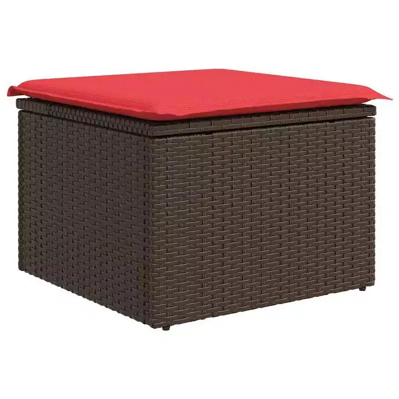 vidaXL Set da divani da giardino da 7 pezzi, polyrattan marrone - marrone, senza tavolo