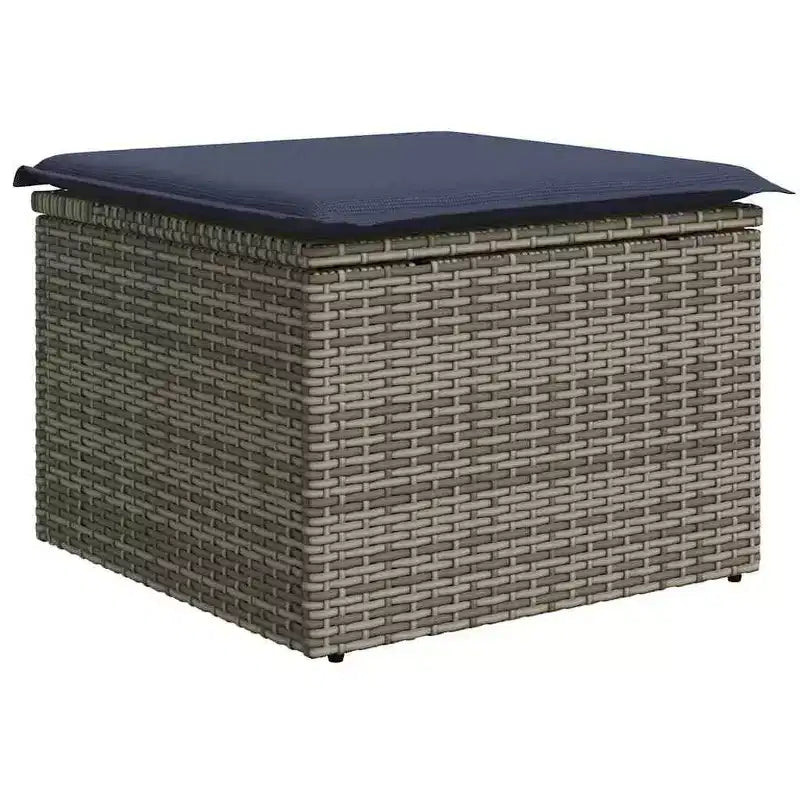 vidaXL Set da divani da giardino da 7 pezzi, polyrattan marrone - marrone, senza tavolo