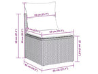 vidaXL Gartensofa-Set, 6-teilig, braunes Poly-Rattan