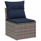 vidaXL Gartensofa-Set, 6-teilig, braunes Poly-Rattan