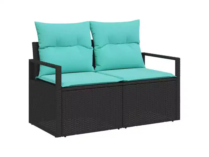 vidaXL Gartensofa-Set, 6-teilig, braunes Poly-Rattan