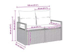 vidaXL Gartensofa-Set, 6-teilig, braunes Poly-Rattan