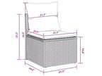 vidaXL Set da divani da giardino da 8 pezzi, polyrattan marrone