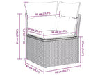 vidaXL Set da divani da giardino da 8 pezzi, polyrattan marrone