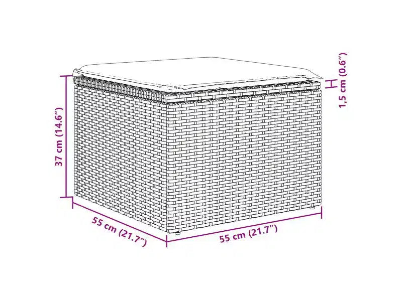 vidaXL Set da divani da giardino da 8 pezzi, polyrattan marrone