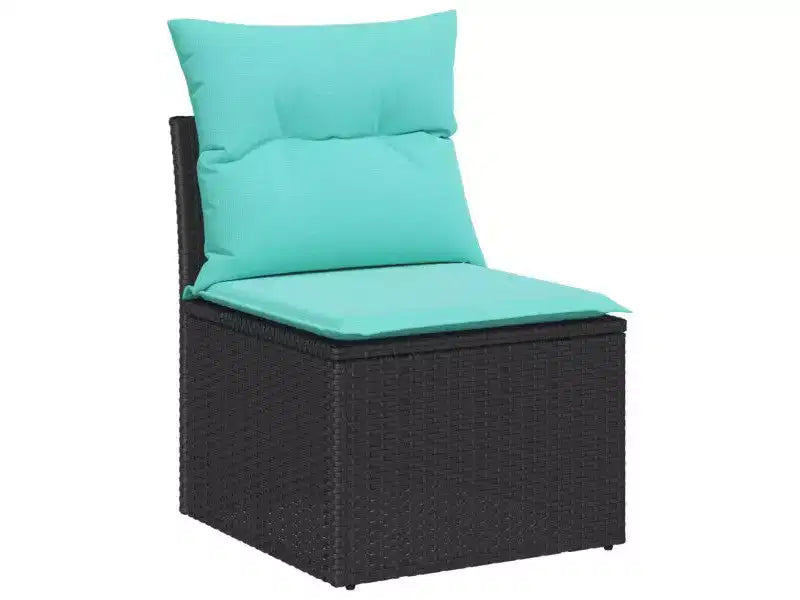 vidaXL Set da divani da giardino da 8 pezzi, polyrattan marrone