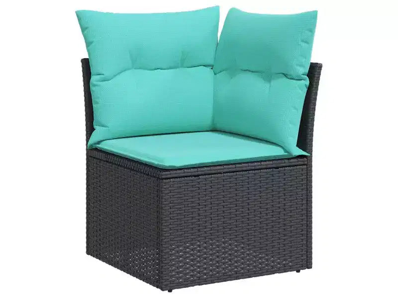 vidaXL Set da divani da giardino da 8 pezzi, polyrattan marrone