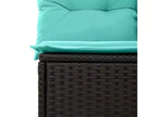 vidaXL Set da divani da giardino da 8 pezzi, polyrattan marrone