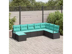 vidaXL Set da divani da giardino da 8 pezzi, polyrattan marrone