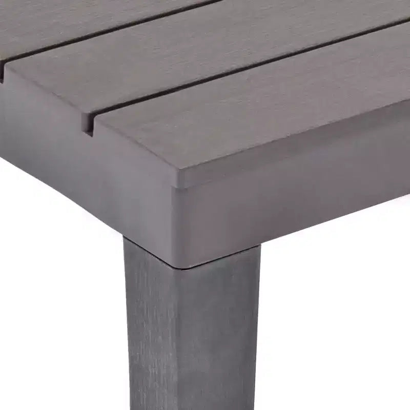 vidaXL Gartenmöbelgarnitur, 3-teilig, Gartenbank und Tisch aus Kunststoff