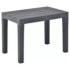 vidaXL Gartenmöbelgarnitur, 3-teilig, Gartenbank und Tisch aus Kunststoff