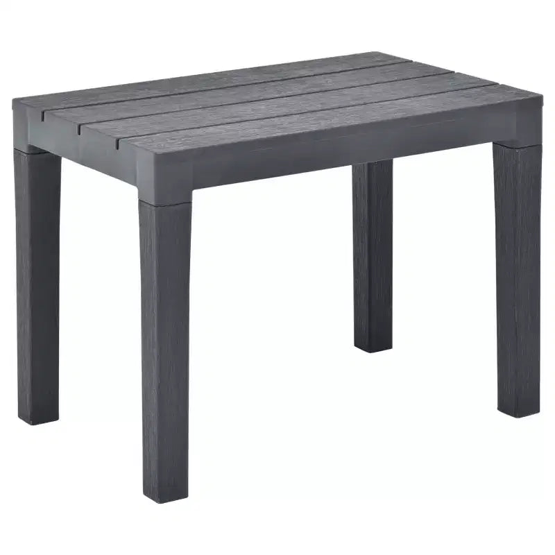 vidaXL Gartenmöbelgarnitur, 3-teilig, Gartenbank und Tisch aus Kunststoff