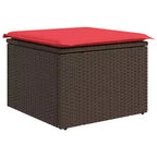 vidaXL Gartensofa-Set mit Kissen 6-teilig Braun Poly-Rattan