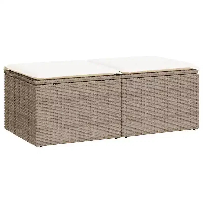 vidaXL kerti kanapégarnitúra, kültéri moduláris polirattan, 2 részes teraszbútor párnákkal, több színben