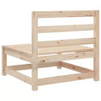 vidaXL Ensemble de canapé de jardin en bois naturel, en pin massif, modulaire, taille moyenne