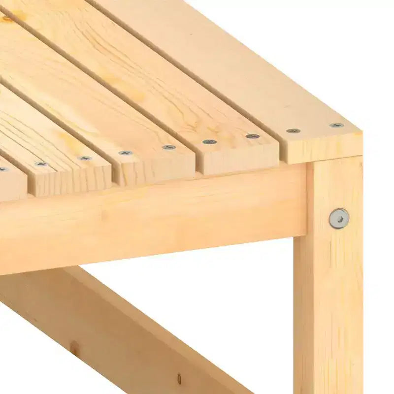 vidaXL Ensemble de mobilier de terrasse modulaire d’extérieur avec coussins, bois massif de pin – angle naturel + repose-pieds