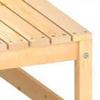 vidaXL Ensemble de mobilier de terrasse modulaire d’extérieur avec coussins, bois massif de pin – angle naturel + repose-pieds