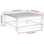 vidaXL Ensemble de mobilier de terrasse modulaire d’extérieur avec coussins, bois massif de pin – angle naturel + repose-pieds