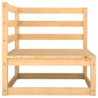 vidaXL Ensemble de mobilier de terrasse modulaire d’extérieur avec coussins, bois massif de pin – angle naturel + repose-pieds