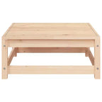 vidaXL Ensemble de mobilier de terrasse modulaire d’extérieur avec coussins, bois massif de pin – angle naturel + repose-pieds