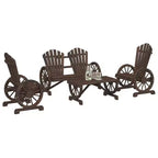 vidaXL Ensemble de salon de terrasse, mobilier d’assise de jardin d’extérieur 4 pièces en bois massif de sapin