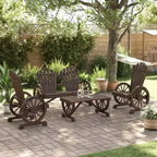 vidaXL Ensemble de salon de terrasse, mobilier d’assise de jardin d’extérieur 4 pièces en bois massif de sapin
