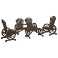 vidaXL Ensemble de salon de terrasse, mobilier d’assise de jardin d’extérieur 4 pièces en bois massif de sapin