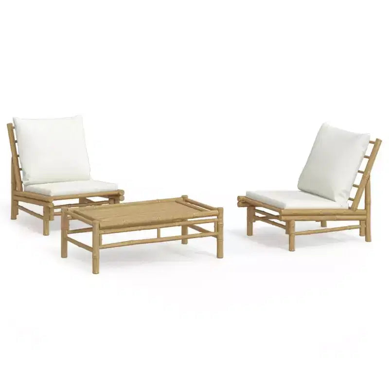 vidaXL Garden Lounge Set Natural Bamboo,