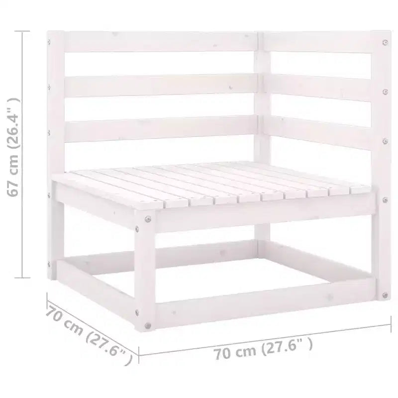 Set di mobili da patio vidaXL, 8 pezzi, divano componibile da esterno in legno massello di pino