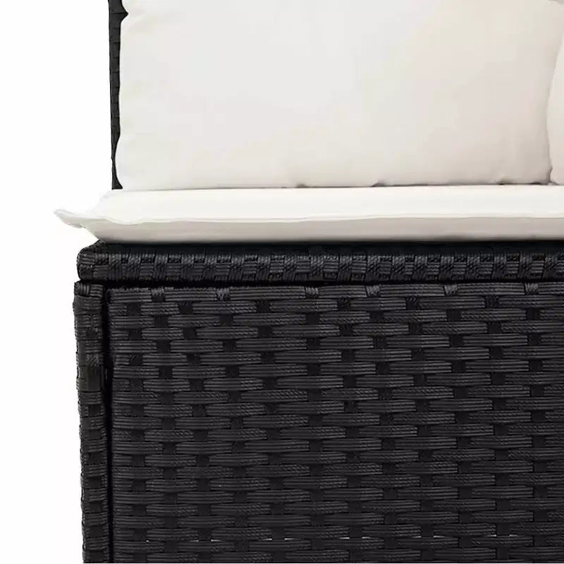vidaXL 8-teiliges Gartensofa-Set mit Kissen, Poly-Rattan