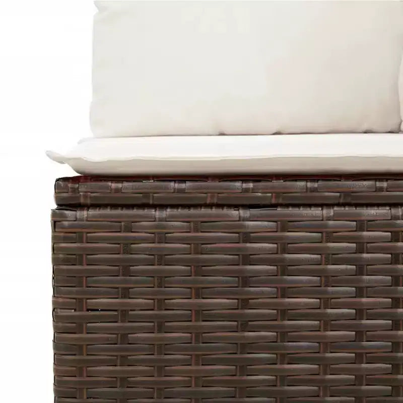 Set di divani da giardino vidaXL da 7 pezzi con cuscini, polyrattan grigio