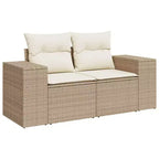 vidaXL 6-delige loungeset voor de patio met kussens, polyrotan, modulaire hoekset voor buiten, meerdere kleuren/modellen