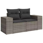 vidaXL 6-delige loungeset voor de patio met kussens, polyrotan, modulaire hoekset voor buiten, meerdere kleuren/modellen