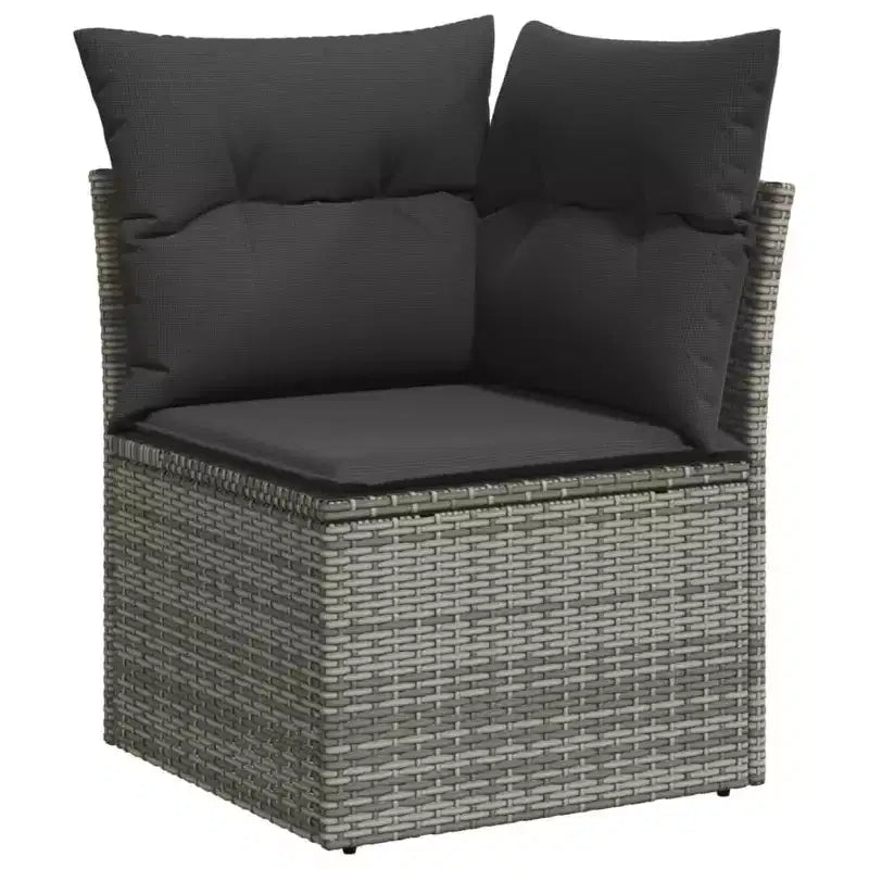 vidaXL 6-delige loungeset voor de patio met kussens, polyrotan, modulaire hoekset voor buiten, meerdere kleuren/modellen