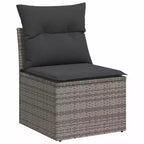 vidaXL 6-delige loungeset voor de patio met kussens, polyrotan, modulaire hoekset voor buiten, meerdere kleuren/modellen