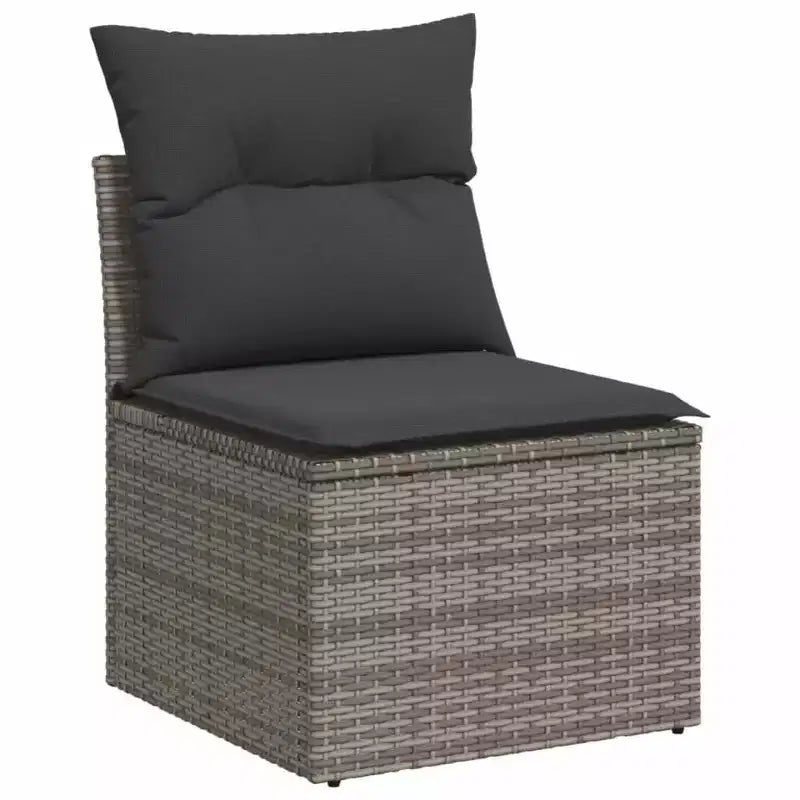 vidaXL 6-delige loungeset voor de patio met kussens, polyrotan, modulaire hoekset voor buiten, meerdere kleuren/modellen