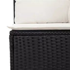 vidaXL 14-teiliges Loungeset für die Terrasse mit Auflagen, Poly-Rattan