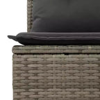 vidaXL 14-teiliges Loungeset für die Terrasse mit Auflagen, Poly-Rattan
