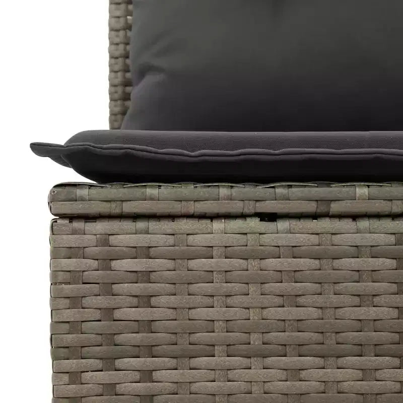 vidaXL 14-teiliges Loungeset für die Terrasse mit Auflagen, Poly-Rattan