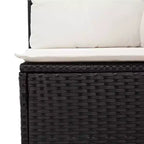 vidaXL 9-teiliges Gartensofa-Set mit Kissen, Poly-Rattan