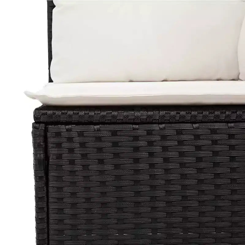 vidaXL 9-teiliges Gartensofa-Set mit Kissen, Poly-Rattan